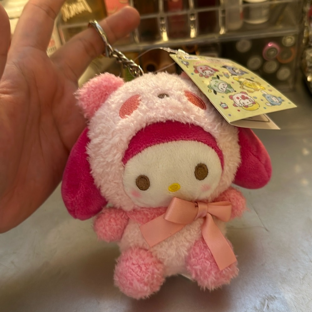 My melody plush keychain